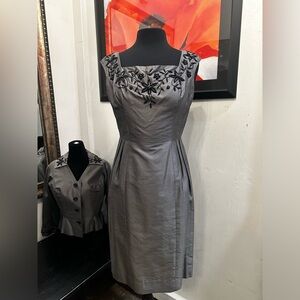 Vintage 3-Piece Embroidered Dress